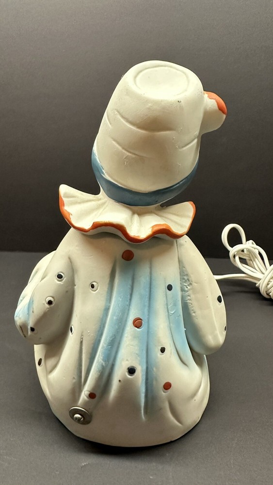 Ceramic Clown Bedside Night Light 7.5"