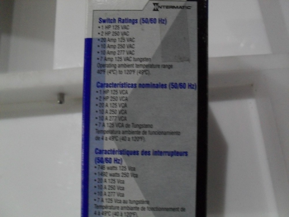 Intermatic FF60MHC Auto shut-Off timer SPST Silver
