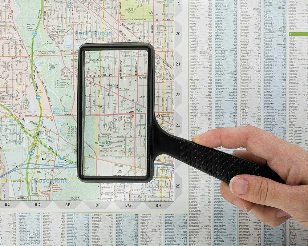 Handheld Rectangular 3X Magnifier Magnifying Glass Loupe For Reading Jewelry US