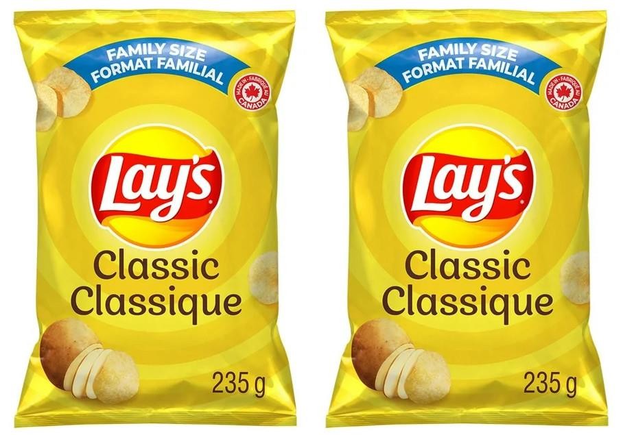 Lay's Classic Potato Chips, 235g (2 Pack)