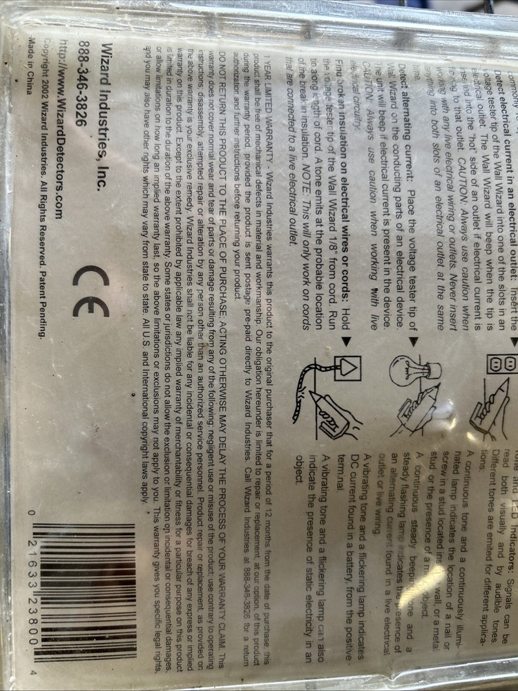 Wall Wizard precision stud finder and electrical detector