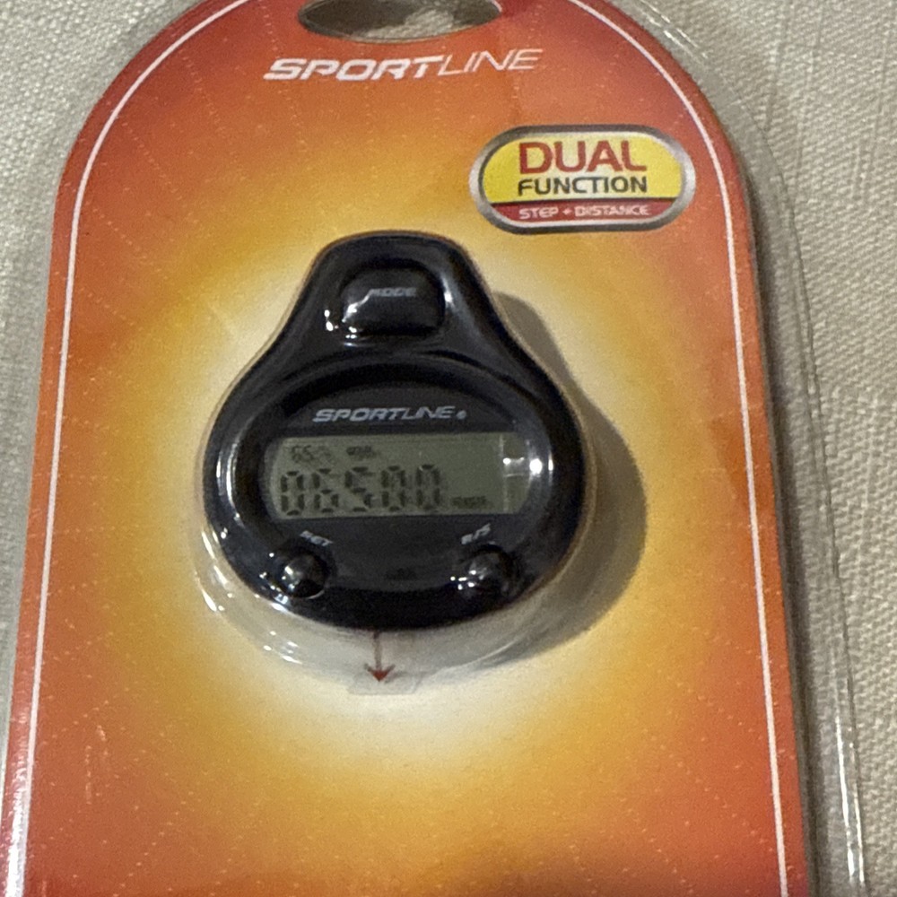 Sportline Dual Function, Step And Distance Pedometer New