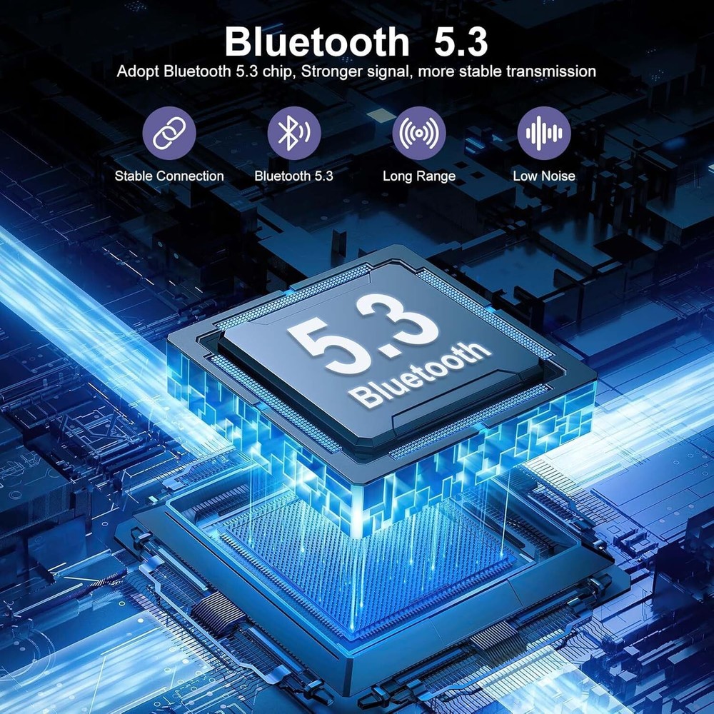 Bluetooth 5.3 Transmitter Receiver, Dual Connection Bluetooth Audio Adapter,