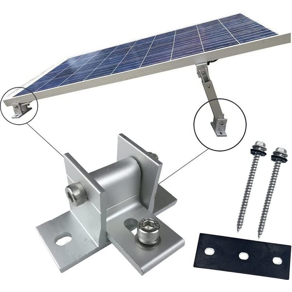 Solar Panel Rotatable Elevation With Angle-Bracket Roof Mounting Attachment -new
