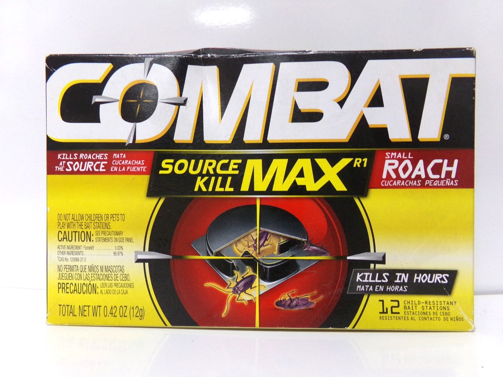 COMBAT Max Roach Killing Bait Kills Small Roaches Non-Stop 12 Bait Stations #220