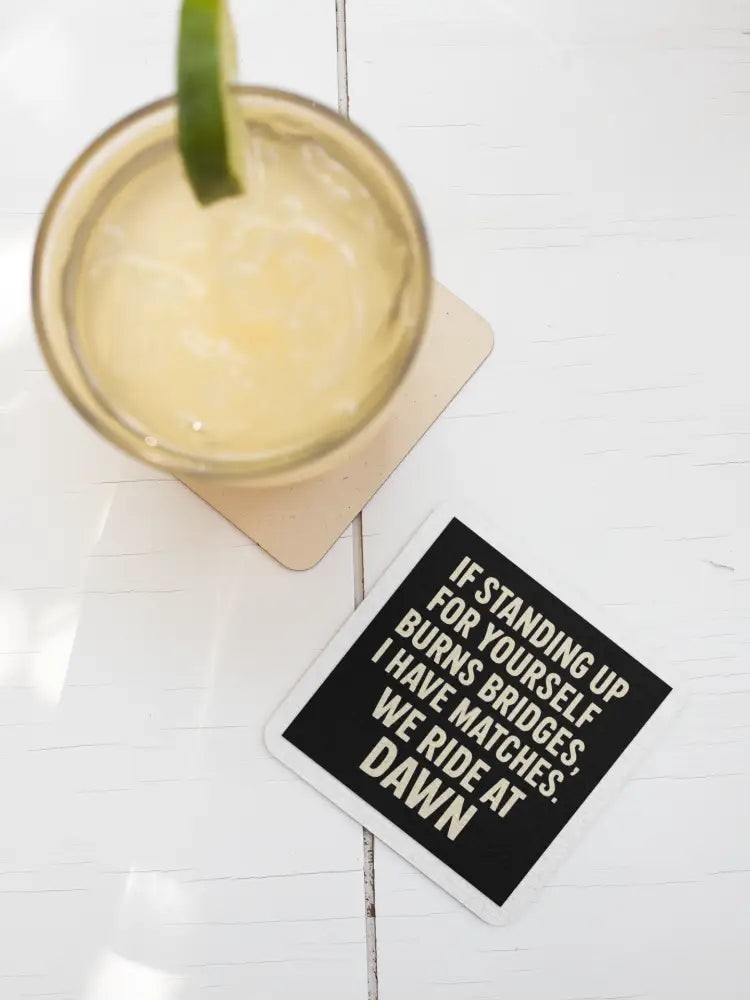 Handmade Coaster: Oops, Did My Boundaries Set Something on Fire?