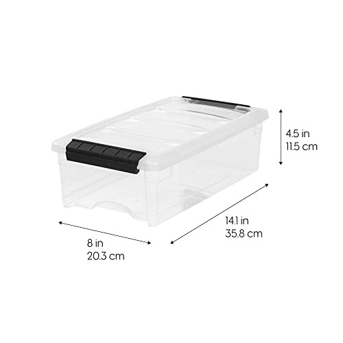 6 Qt Stackable Plastic Storage Bins with Lids, 10 Pack - BPA 6 Qt. - 10 Pack