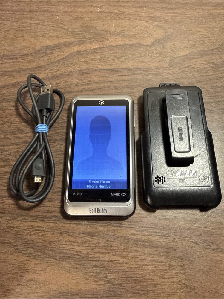 GOLF BUDDY PT4 HANDHELD GPS GOLF COURSE & SCORECARDS NICE!