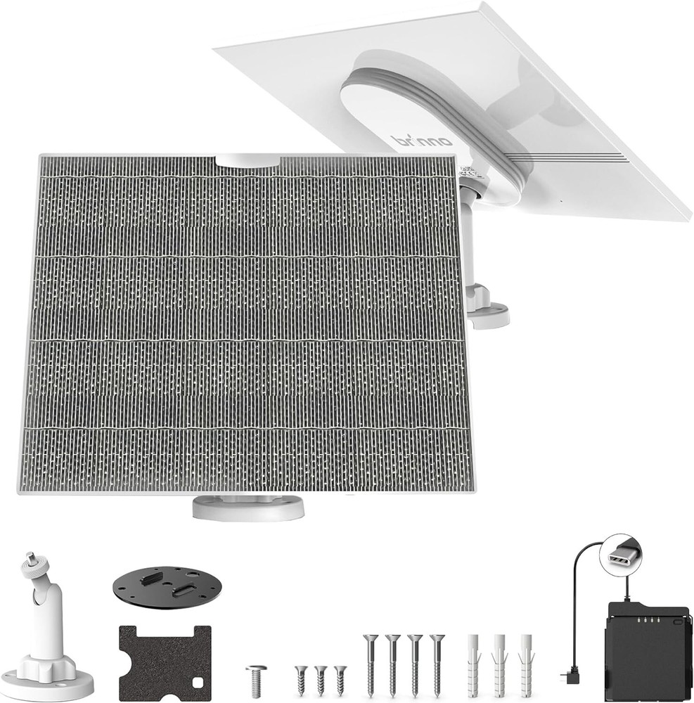 Brinno ASP1000-P Solar Panel Kit Bundle with Mount for Time Lapse Camera
