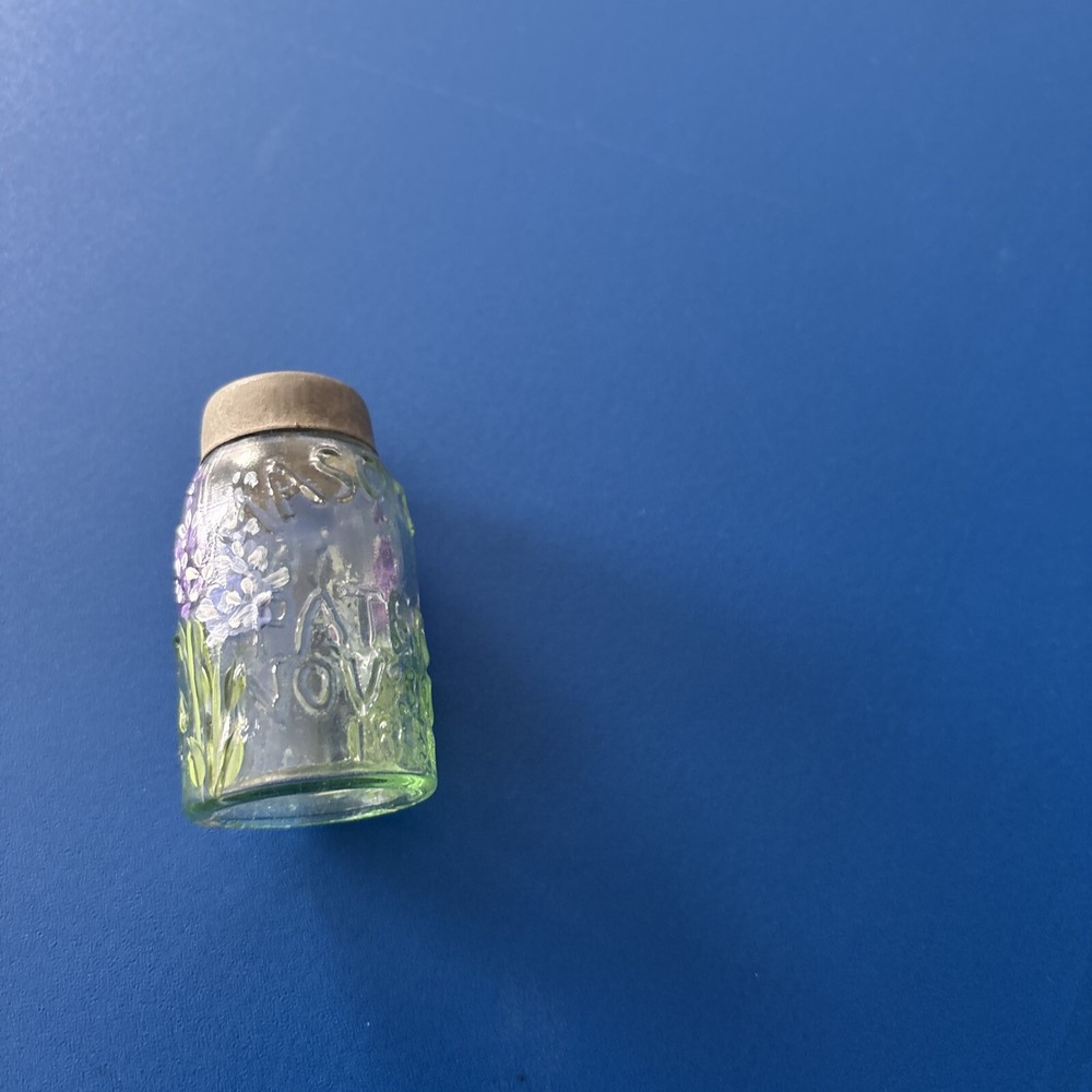 Mini Mason Jar With Hand Painting