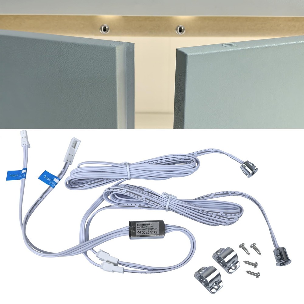 Door Open Automatic Turn On/Off Light Switch, 12V/24V Motion with 6ft Extensi...