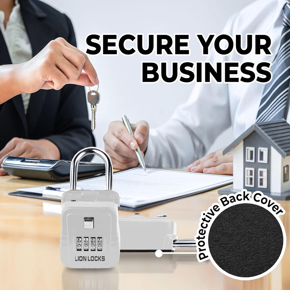 1500 Key Lock Box with Code - 6 Pack, Secure Outdoor Key Storage Solution