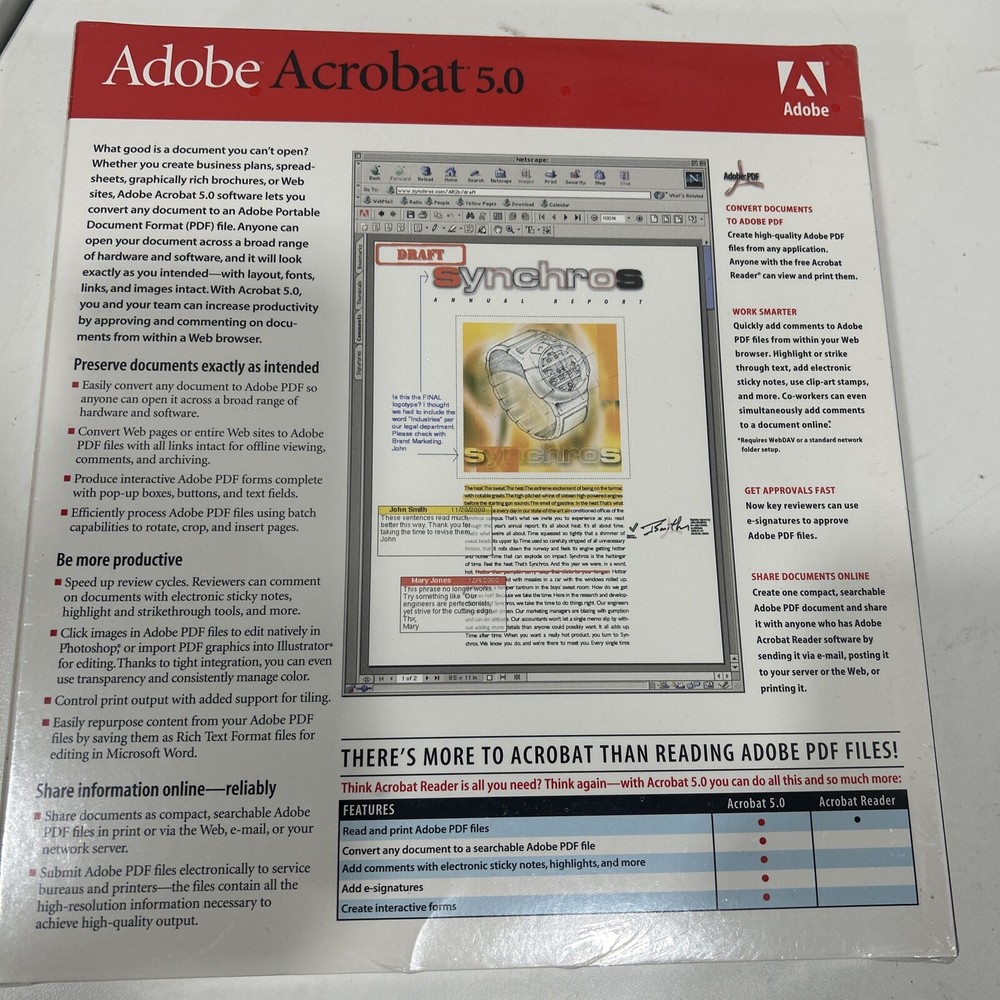 New-Sealed Adobe Acrobat 5.0
