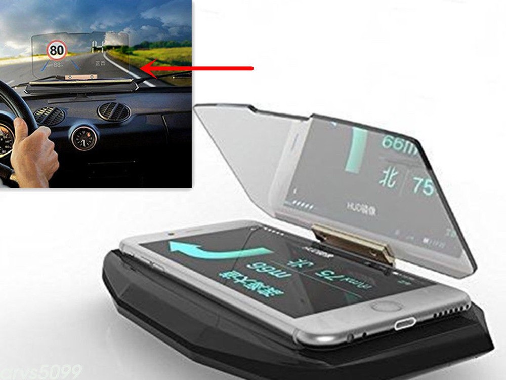 Auto GPS Navigation Holder HUD Head Up Projection Display Non-slip Phone Bracket