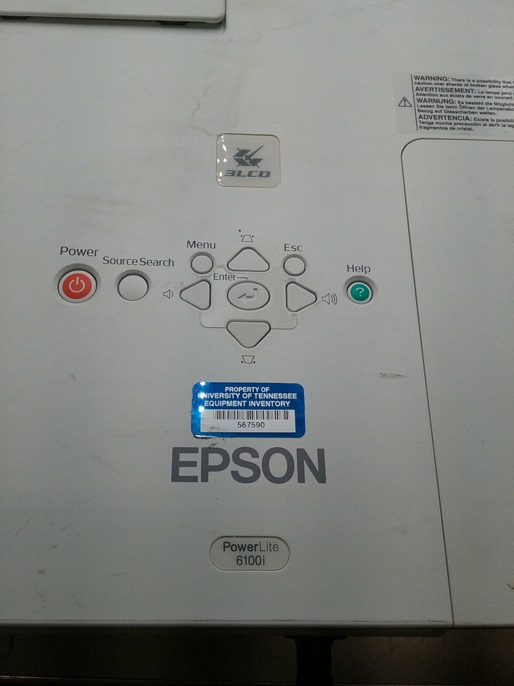 Epson PowerLite Power Lite 6110i Projector 1631 Hours