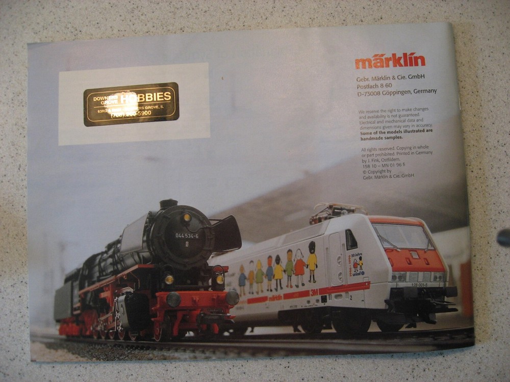 Vtg Marklin New Items for 1996 Train & Accessories Catalog - C Track