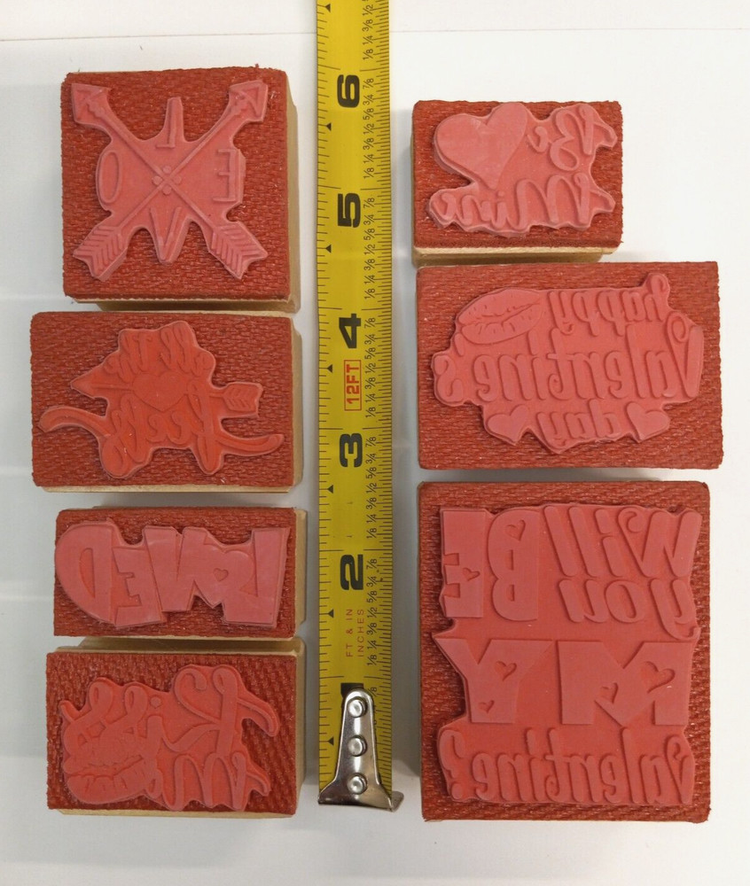 Valentine's rubber stamp set