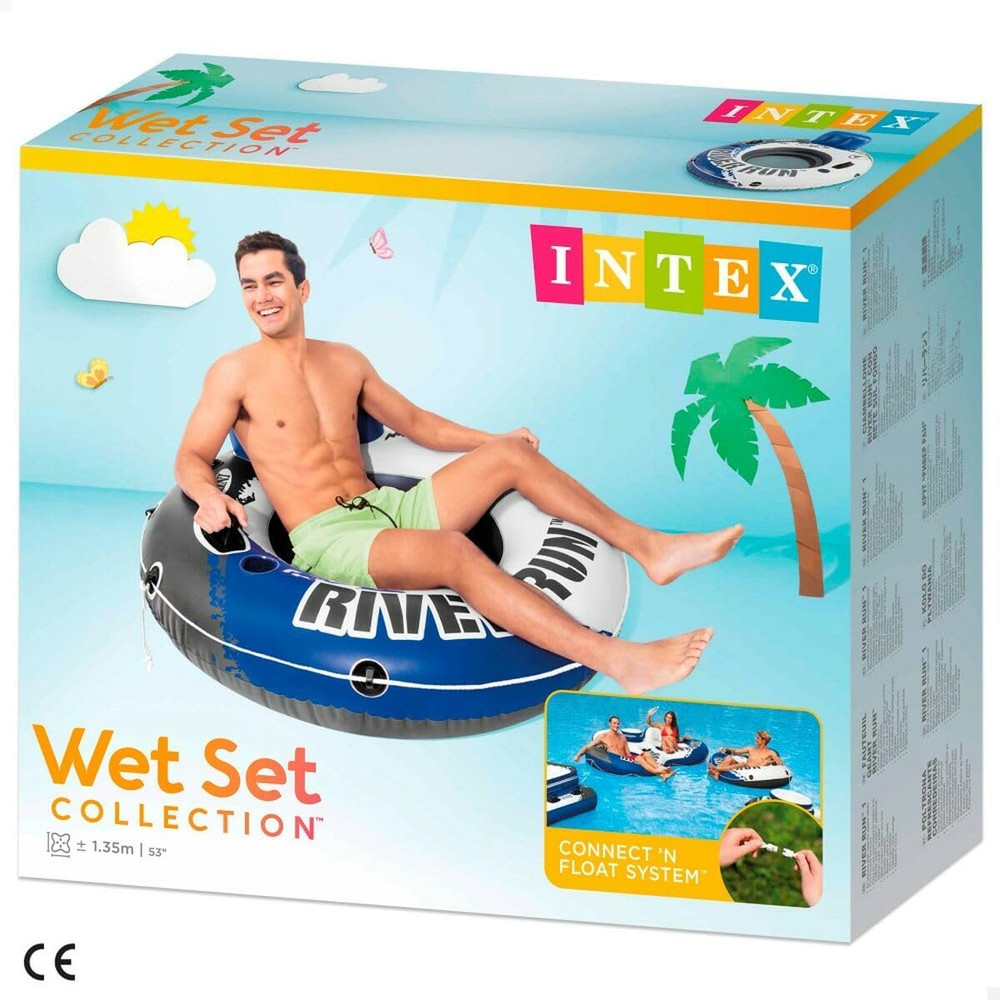 Intex River Run I Sport Lounge, Inflatable Water Float, 53" Diameter