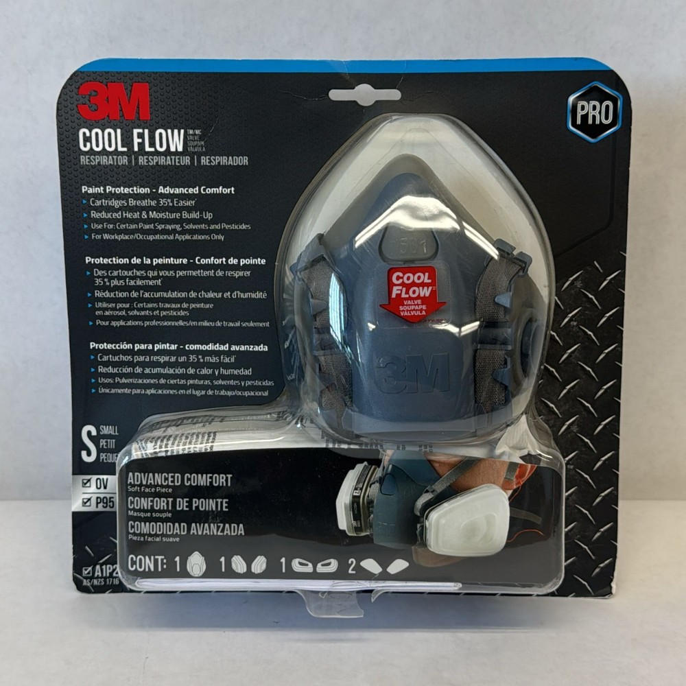 3M Cool Flow P95 Half Face Respirator Painting Small