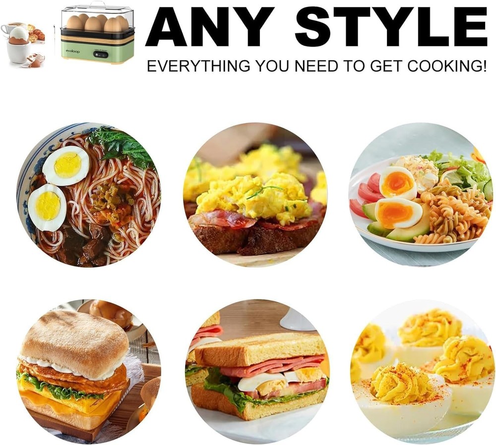 Rapid Egg Cooker with Accessories: Create Delicious Eggs Anytime, Anywhere