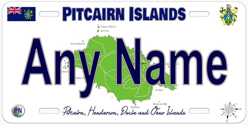 Pitcairn Islands Any Name Personalized Novelty Car License Plate