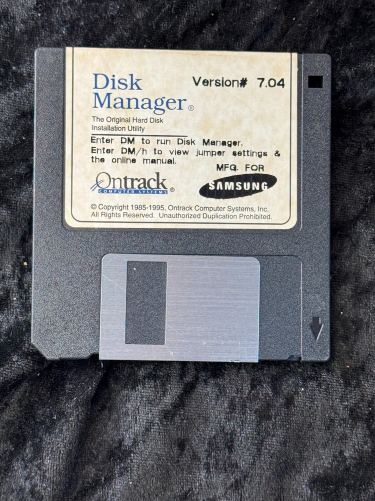 Samsung Disk Manager Ver 7.04 - 3.5 Media