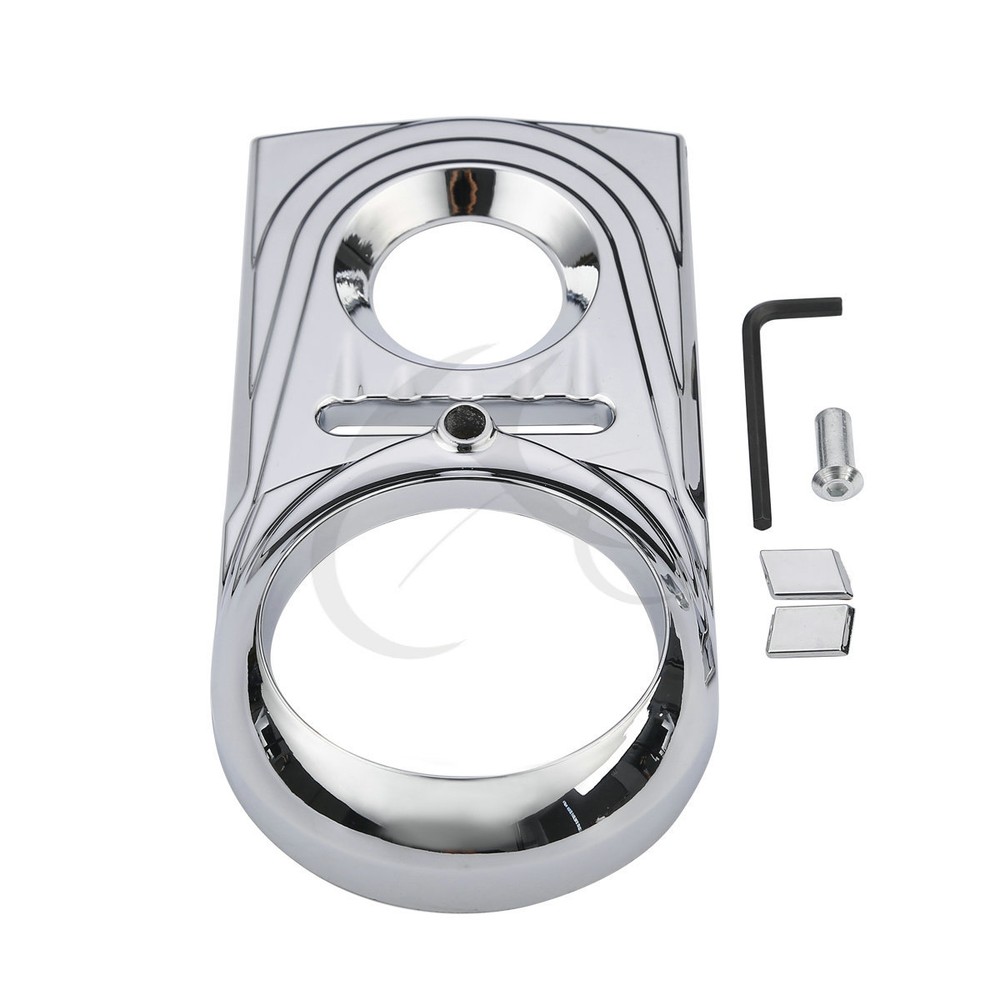 Chrome Dash Panel Insert Cover Fit For Harley Softail Deluxe FLSTN 2006-2017 US