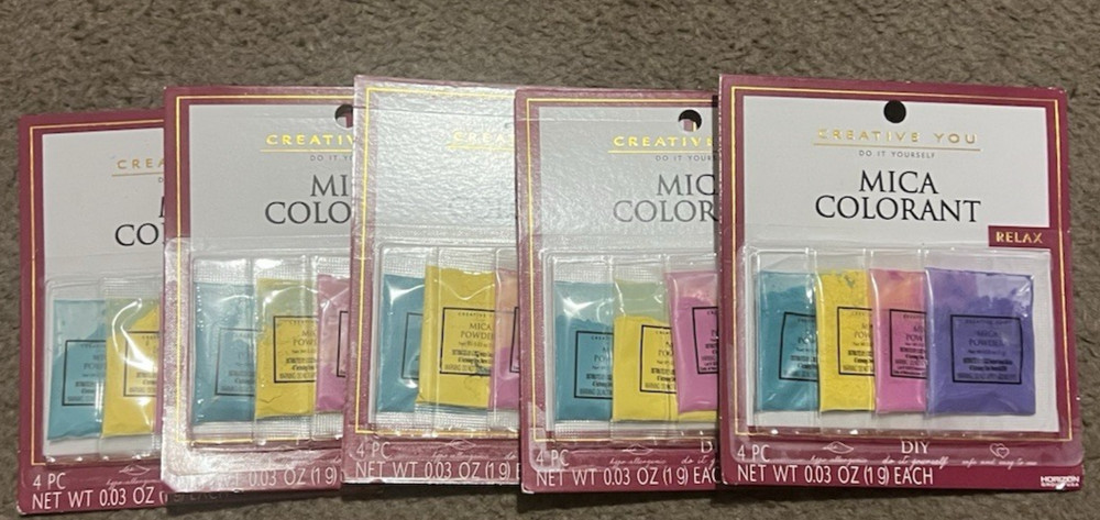 (5) PACKS WITH (4) MICA COLRANT IN EACH PACK (CREATIVE YOU) DO IT YOURSELF RELAX
