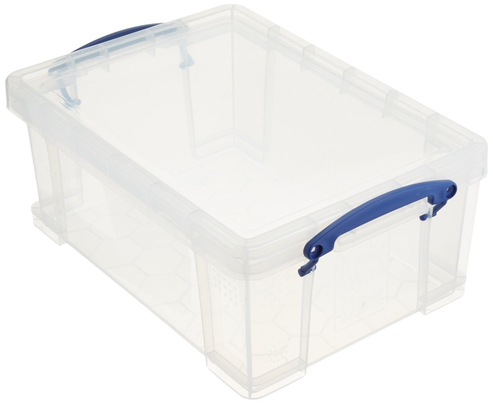 Clear 9.0 Liter Storage Box - Stackable, Durable Organizer for Home & Office