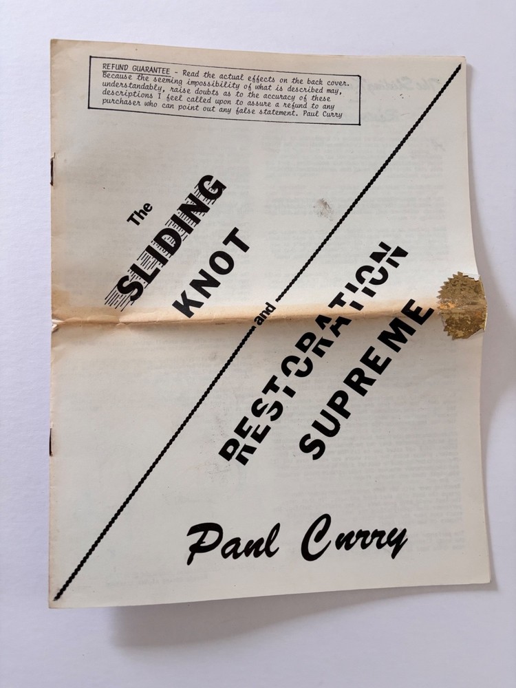 Paul Curry The Sliding Know Restoration Supreme