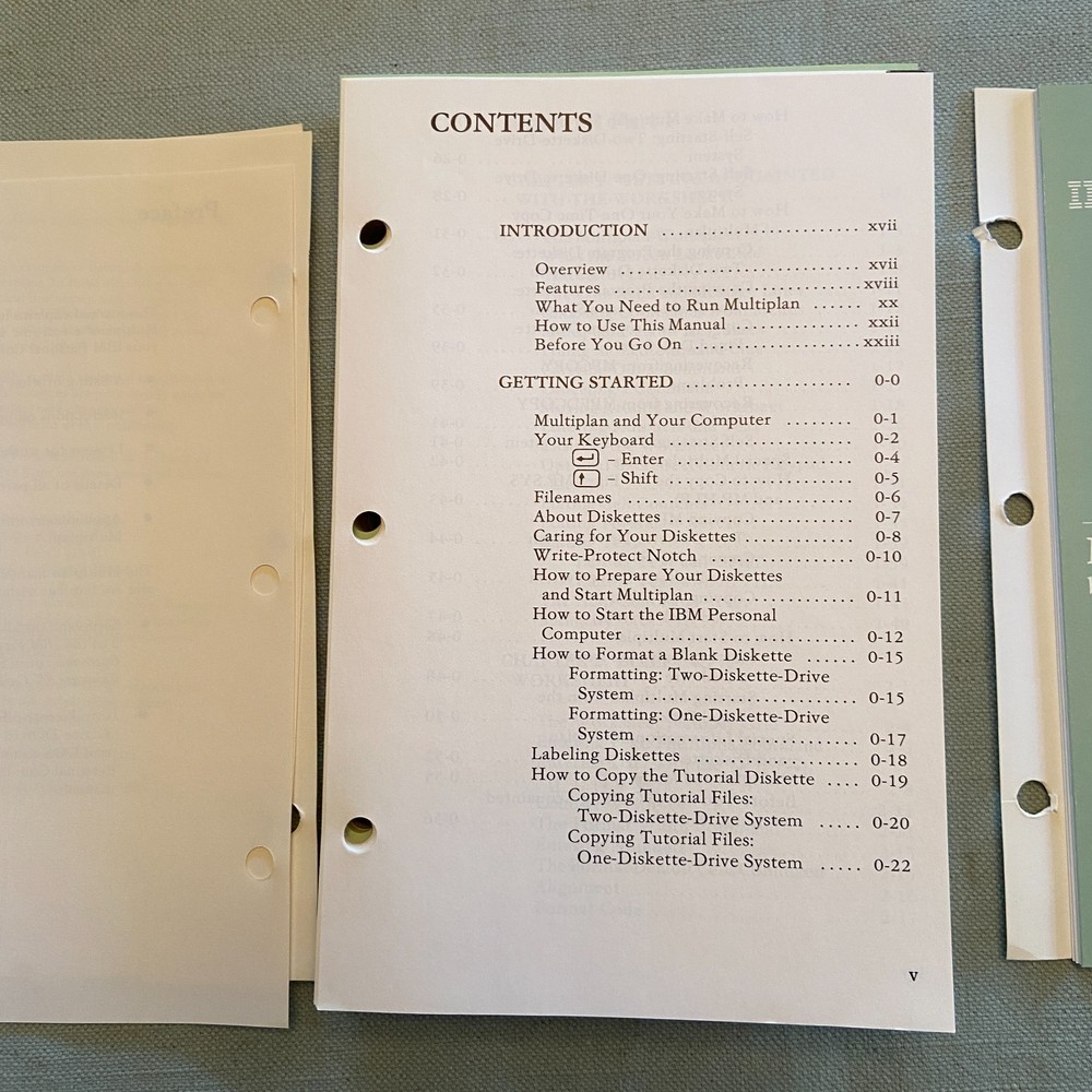 IBM PC Computer Professional Multiplan Electronic Worksheet Microsoft 1983 V 1.1