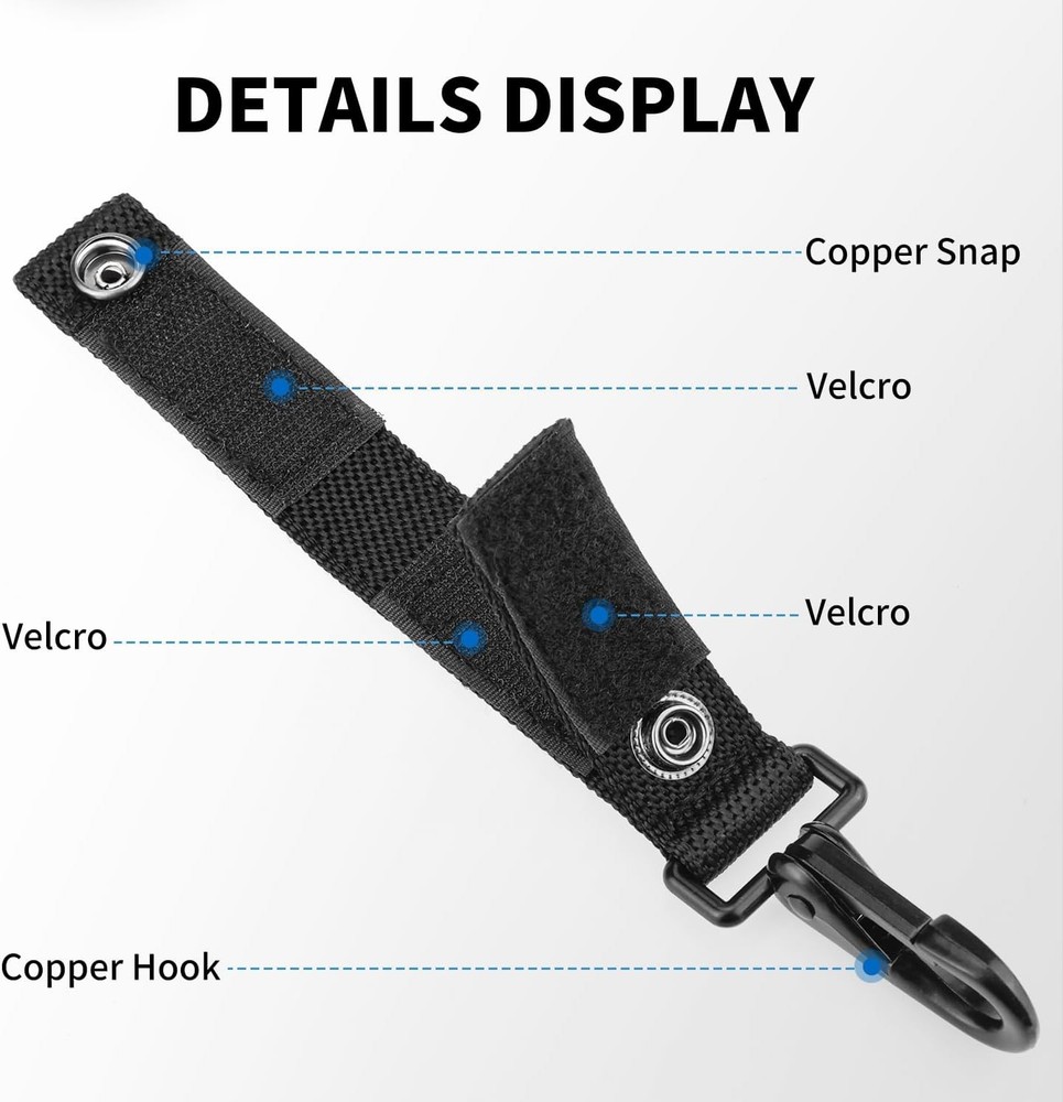 Ullnosoo Heavy Duty Belt Keeper Keychain Belt Clip Nylon