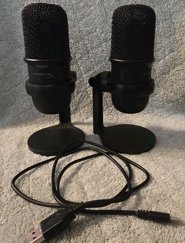 2 -HyperX SoloCast SLC001 Black USB Condenser Gaming Microphone + USB Cord