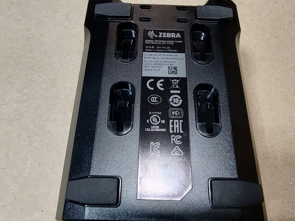 Zebra SAC-MC33-4SCHG-01 MC330K Handheld Computer Barcode Scanner Dock Charger