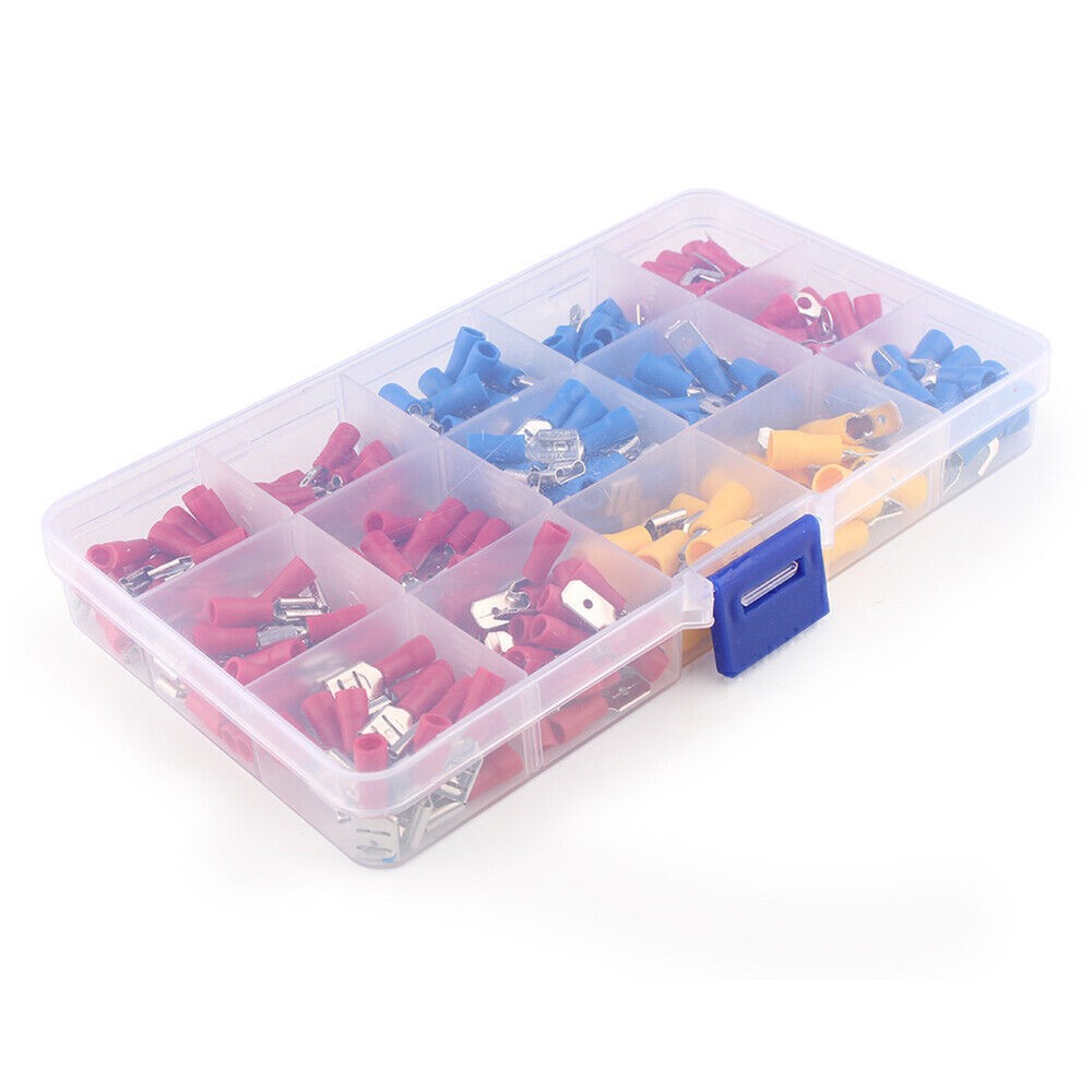 280 x Assorted Insulated Electrical Wire Terminal Crimp Connector Spade Kit Set