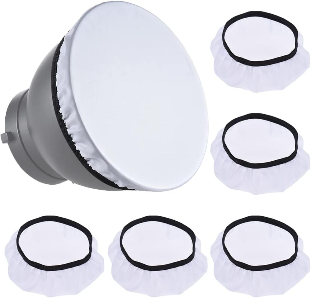 5 Pieces 7 Inches/ 18 Cm Standard Diffuser Light Sock Cloth ​White Lampshade Ref