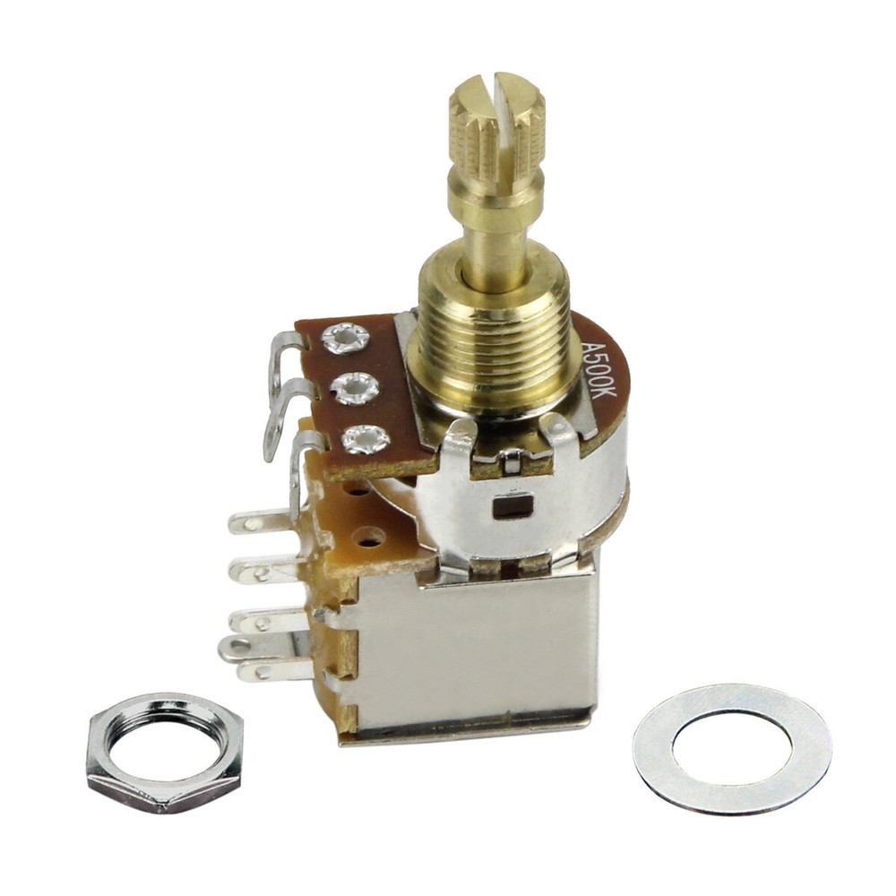 100PC A500K Guitar Push Push Potentiometer Pot Switch Taper Control Short Shaft