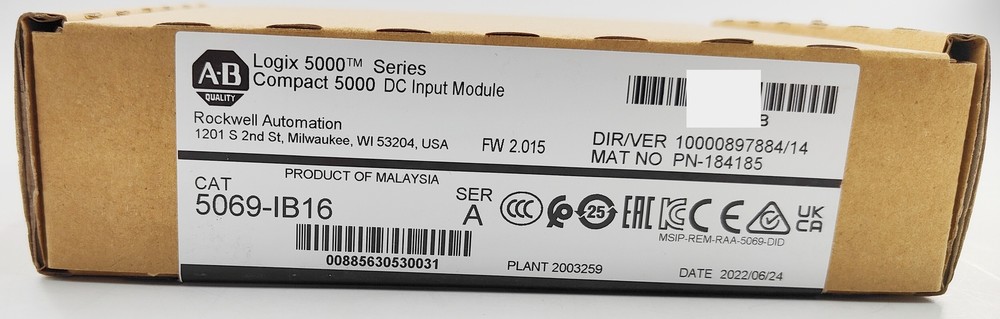 Allen-Bradley 5069-IB16 Logix 5000 Compact 5000 DC Input Module Sealed