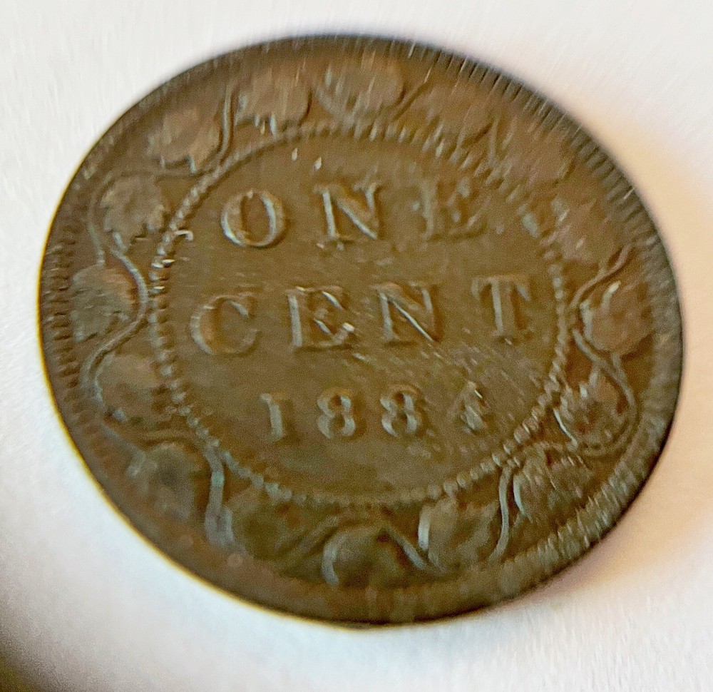 1884 Victoria Canada Large Bronze One Cent - Circulated