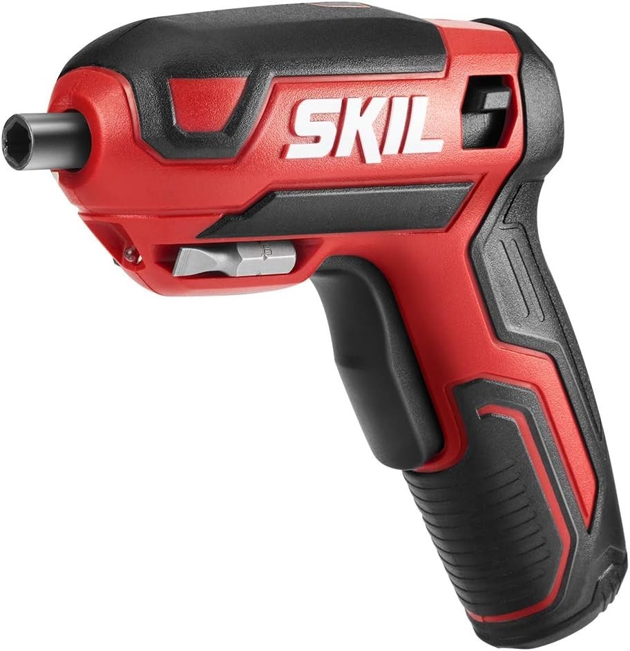 Ergonomic 4V Cordless Screwdriver Set with 9 Bits and LED Light - Effortless DIY