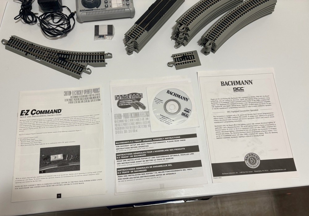 BACHMANN HO SANTA FE DIGITAL COMMANDER DIESEL TRAIN SET DCC USED