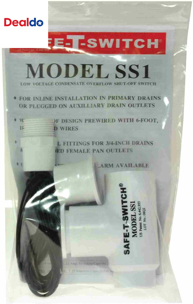 Safe-T-Switch 97632 Condensate Overflow Switch, Easy Access, Includes 3/4" Adapt