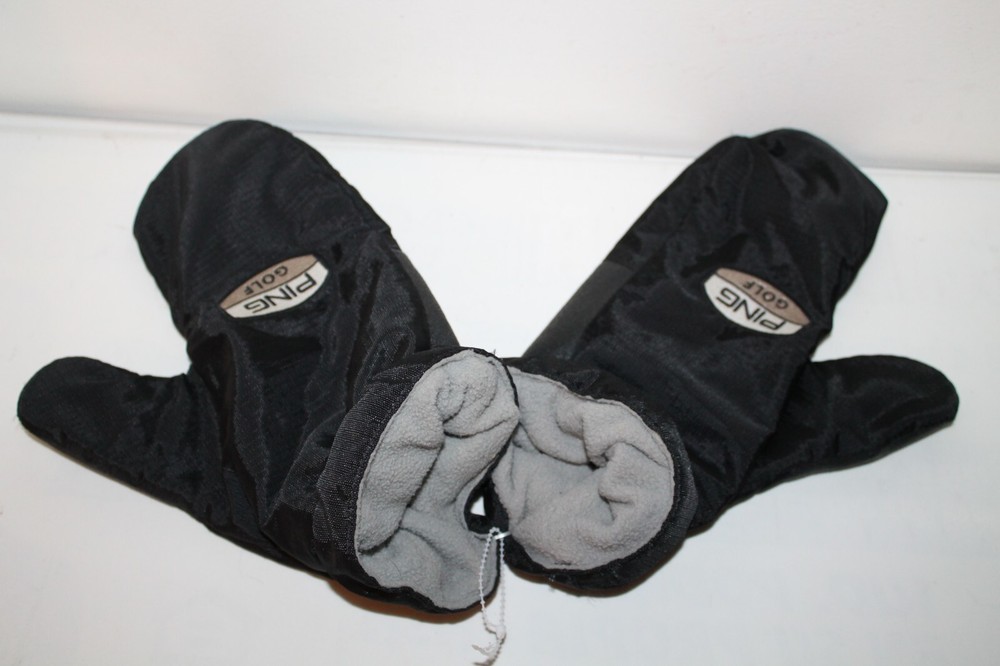 Ping Golf Mittens, Black/Gray, Size Large, One Size