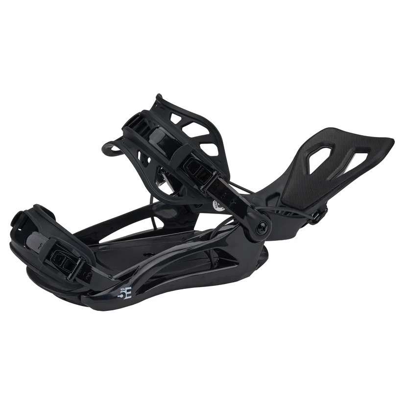 New 5th Element Flash Rear Entry Snowboard Bindings Black Sizes S M L