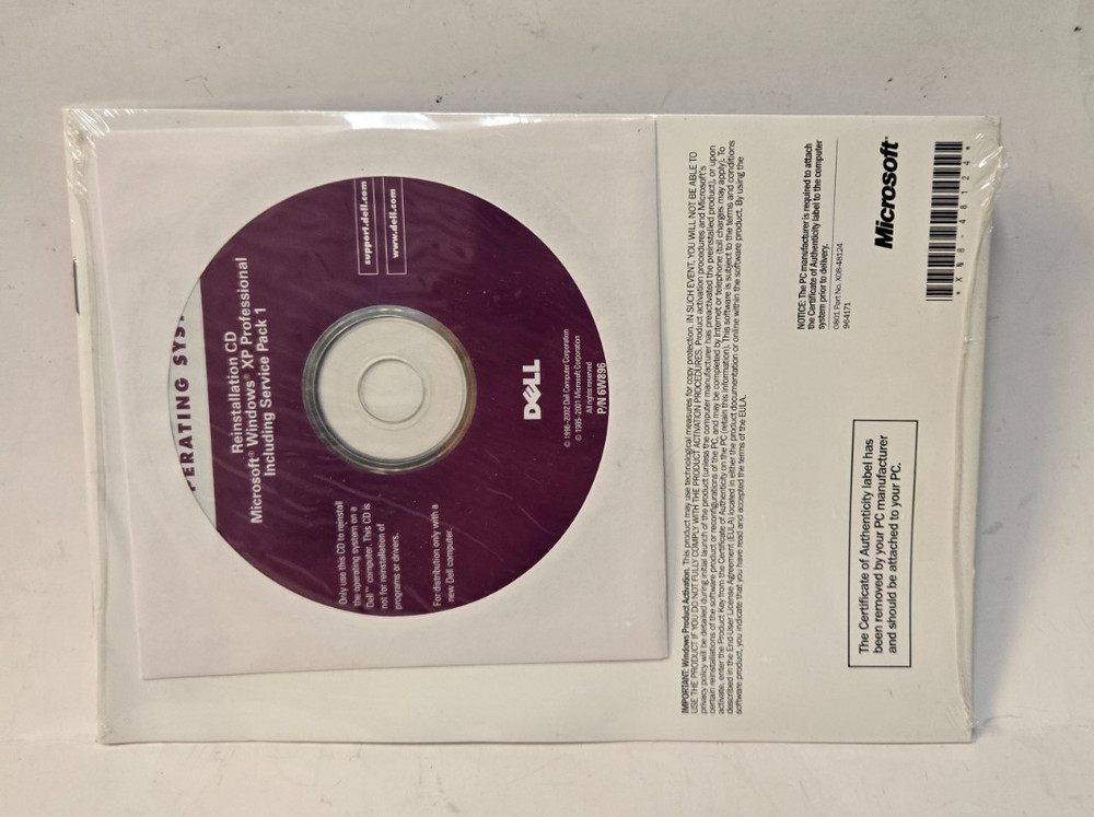 Microsoft Windows XP Professional Dell Service Pack 2 Reinstallation CD ~ SP2