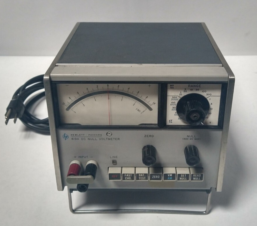 HP Agilent 419A DC Null Voltmeter Hewlett Packard Analog Meter 948-03370
