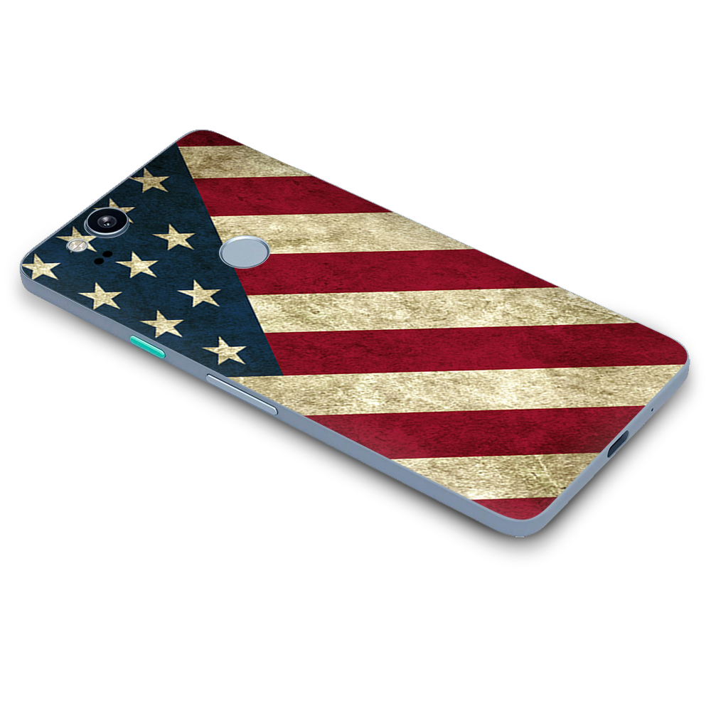 Google Pixel 2 Skins Decal Wrap Merica Flag Pattern