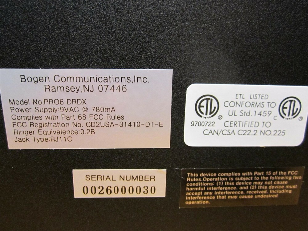 BOGEN PRO6 DRDX Digital Remote Download System