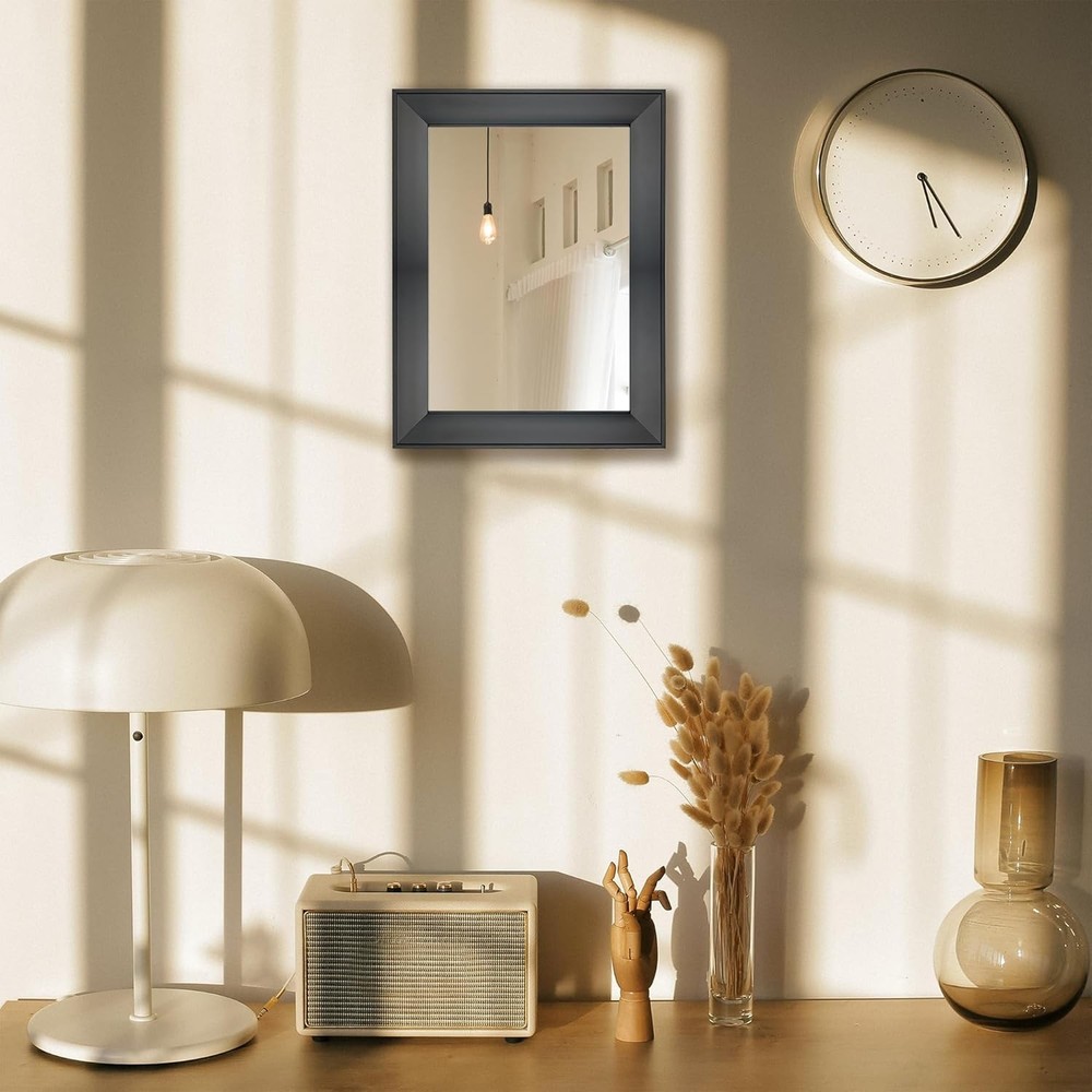 Rectangular Wall Mirror 12" x 16" Framed Mirror Bathroom Bedroom Entryway Living