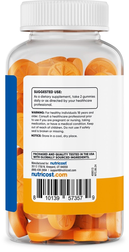 Nutricost Turmeric Gummies 2,000mg Tumeric per serving (120 gummies)
